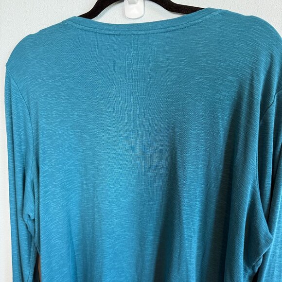 Chico's Tunic Knit Top V-Neck Button Detail Womens XL (3) Long Sleeve Soft Modal - Picture 5 of 10